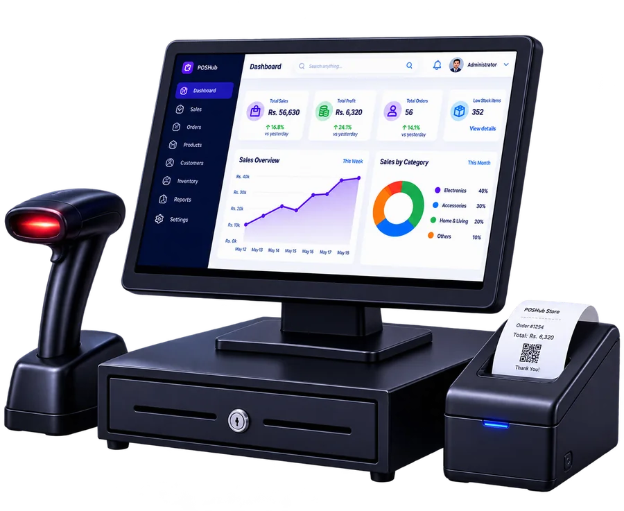 POSHub point of sale hardware setup
